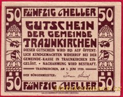 Traunkirchen - 50 haléřů - 1920