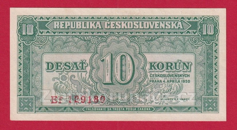 10 Kčs 1950 Ef
