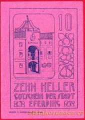 Eferding - 10 haléřů - 1919 - modrá