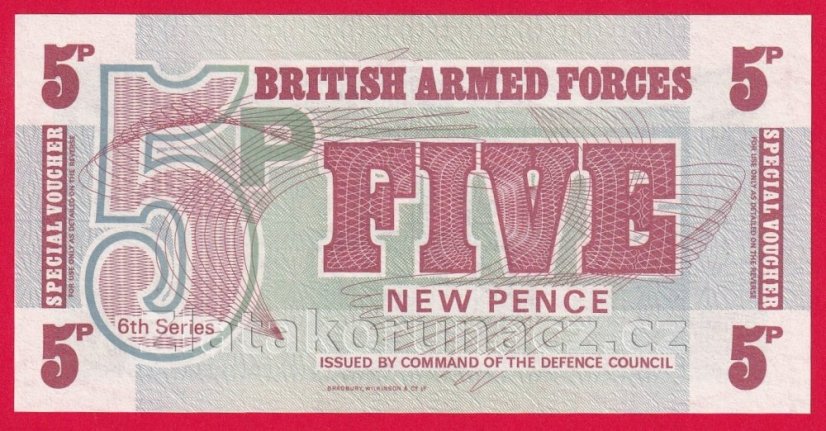 Anglie - 5 New Pence 1972 British Armed Forces - 6. série