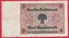 Německo - 5 Rentenmark 2.1.1926 - série V