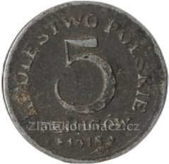 Polsko - 5 fenigow 1918 FF