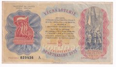Los - 5 kčs - Věcná loterie- I. celostátní spartakiády - A - r.1955