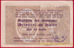 Weinzierl - 10 haléřů - 1920