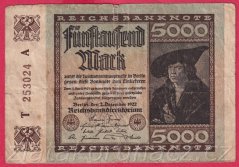 Německo - 5000 mark 2.12.1922 - série T-A