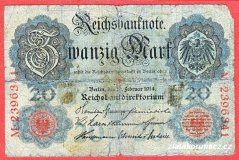 Německo - 20 mark 19.2.1914 - série M