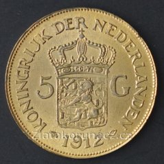 Holandsko - 5 Gulden 1912