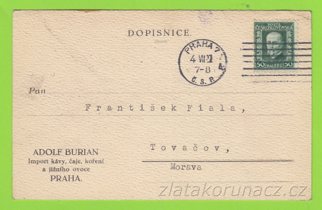 Import kávy, čaje koření ADOLF BURIAN