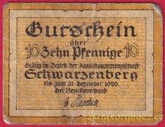 Schwarzenberg - 10 pfennig - 1920