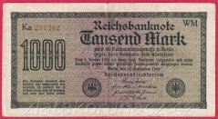 Německo - 1000 mark 15.9.1922 - série Ka-WM