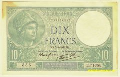 Francie - 10 Francs 1939