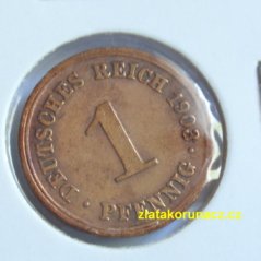 Německo - 1 Reich Pfennig 1903 D