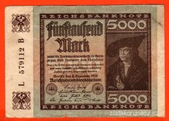 Německo - 5000 mark 2.12.1922 - série L-B