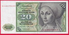 Německo - Západní - 20 Mark 1970 GA