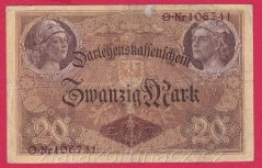 Německo - 20 mark 5.8.1914 - série O
