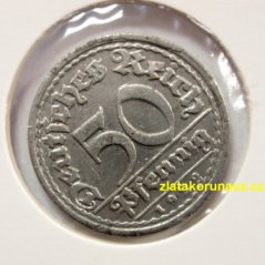 Německo - 50 Pfennig Reich 1922 G