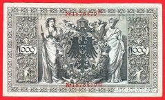 Německo - 1000 mark 21.4.1910 - série H-N-červená