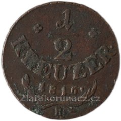 1/2 Krejcar 1816 B
