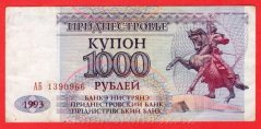 Rusko - Podněstří - 1000 Rublů 1993
