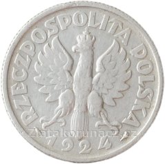 Polsko - 2 zlote 1924 - roh a pochodeň