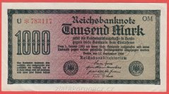 Německo - 1000 mark 15.9.1922 - série U-OM