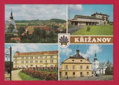 Křižanov - celkový pohled, nádraží, zámek