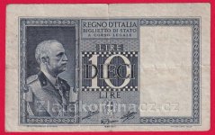 Itálie - 10 Lire 1939