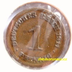 Německo - 1 Reich Pfennig 1911 F