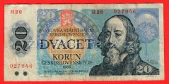Československo - 20 korun - 1988 H 20
