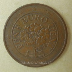 Rakousko - 5 Cent 2008