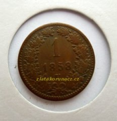 1 krejcar 1858 V