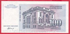 Jugoslávie - 100 Dinara 1994