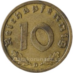 Německo - 10 Reichspfennig 1937 D