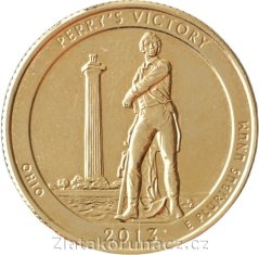 USA - Ohio - 1/4 dollar 2013 D zlacený