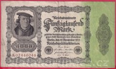 Německo - 50.000 mark 19.11.1922 - série A