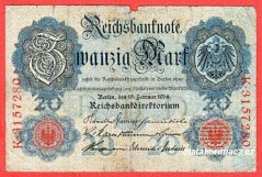 Německo - 20 mark 19.2.1914 - série K
