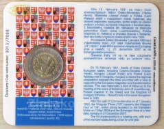 2011 - 2€ Vyšehradská skupina - 20. výročí vzniku - karta