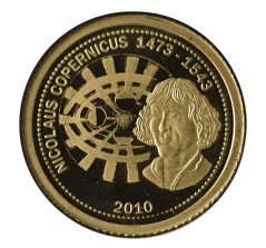 Zlatá mince Samoa - 1 Dollar 2010 Mikuláš Koperník