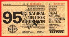 10 litrů autobenzínu - tuzexová poukázka serie: A Hradec Králové
