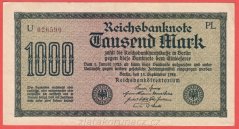 Německo - 1000 mark 15.9.1922 - série U-PL
