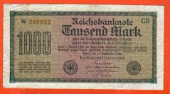 Německo - 1000 mark 15.9.1922 - série W-GB