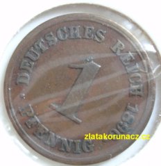 Německo - 1 Reich Pfennig 1890 A