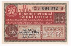 Los - 15 kč - 36. Československá třídní loterie II. - A r.1937