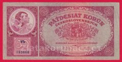 50 korun 1929 Vb neperf.