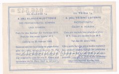 Los - 20 k - 48. Třídní loterie Protektorátu III. - A r.1943