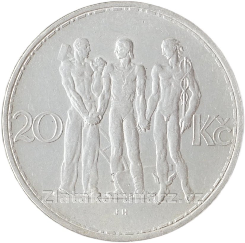 Dvacetikoruna - 20 Kč 1934
