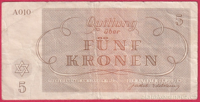 5 K - Terezínská poukázka A 010