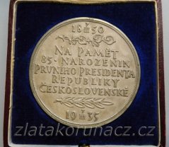 T.G.Masaryk - K 85. narozeninám 60mm-matná,org.etue