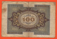 Německo - 100 Mark 1.11.1920 - série D - U