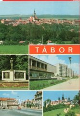 Tábor - celkový pohled, pomník Jana Husa